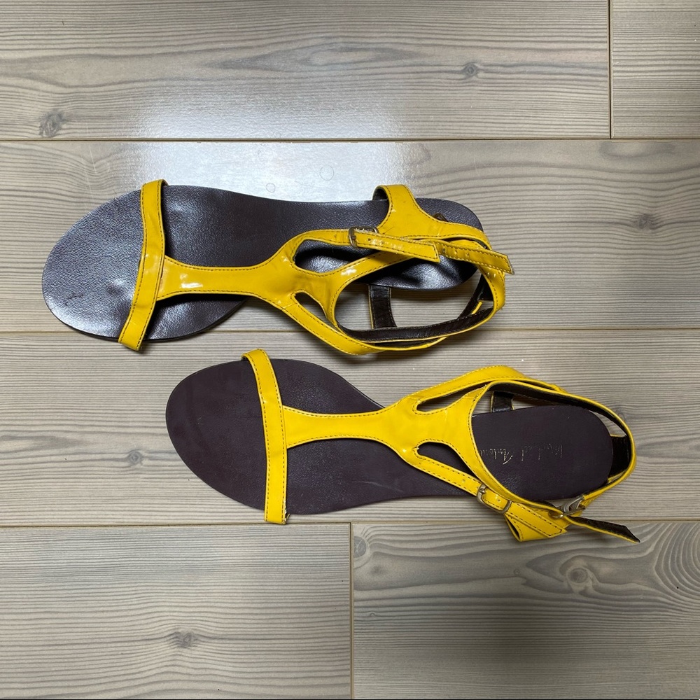 Michael Antonio Patent Mini Wedge Sandals 7.5 - Picture 3 of 5